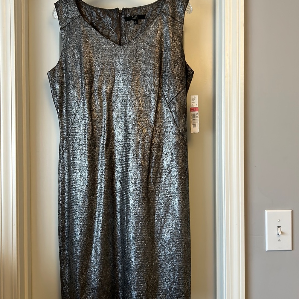 Dress by Alex Marie size 10 new with tags  color silver